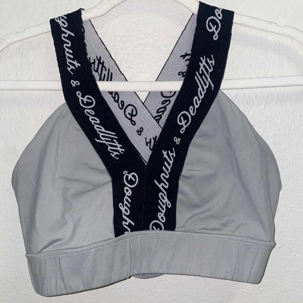 Doughnuts and Deadlifts Sports Bra